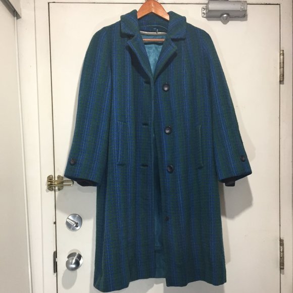 VINTAGE HARRIS TWEED HANDWOVEN WOOL COATS SIZE M - Picture 5 of 8